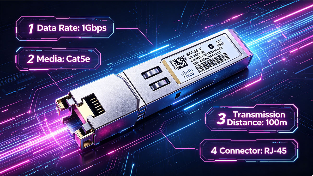 Technical Specifications of Cisco SFP-GE-T