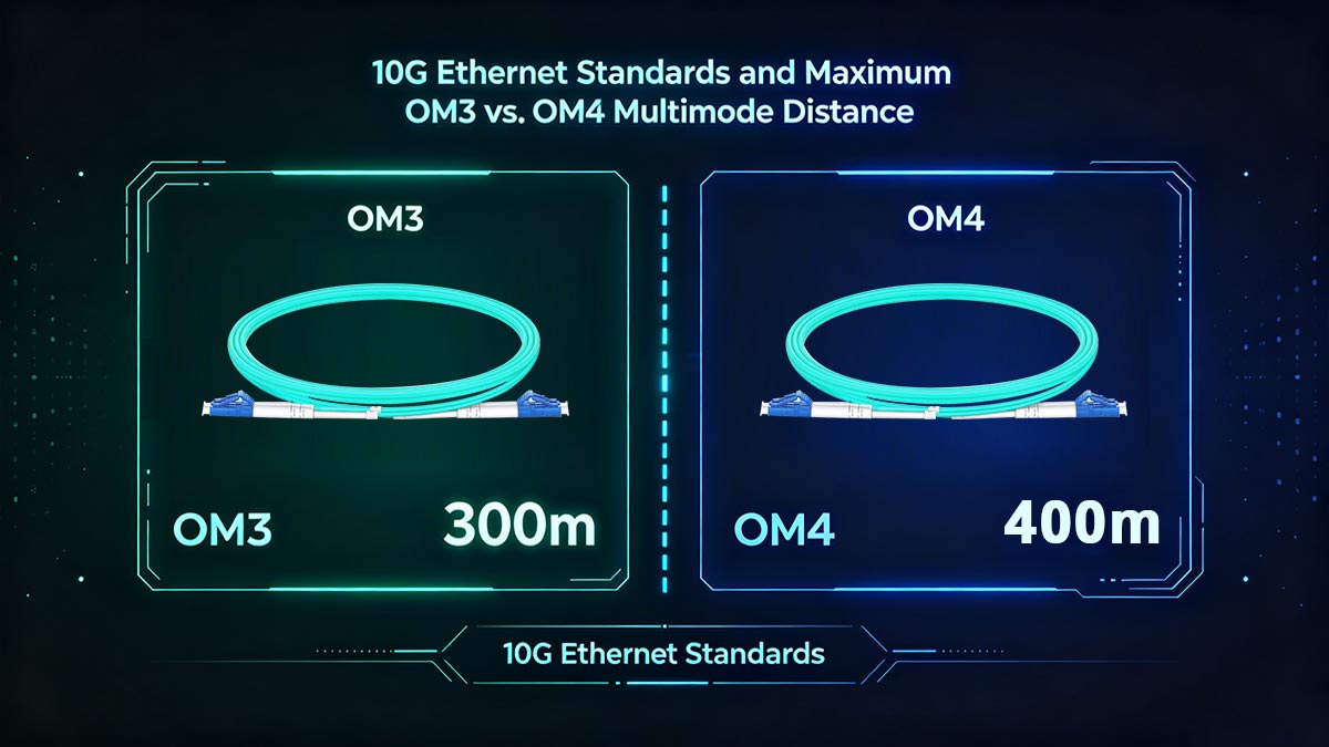 10G Ethernet Standards and Maximum OM3 vs. OM4 Multimode Distance