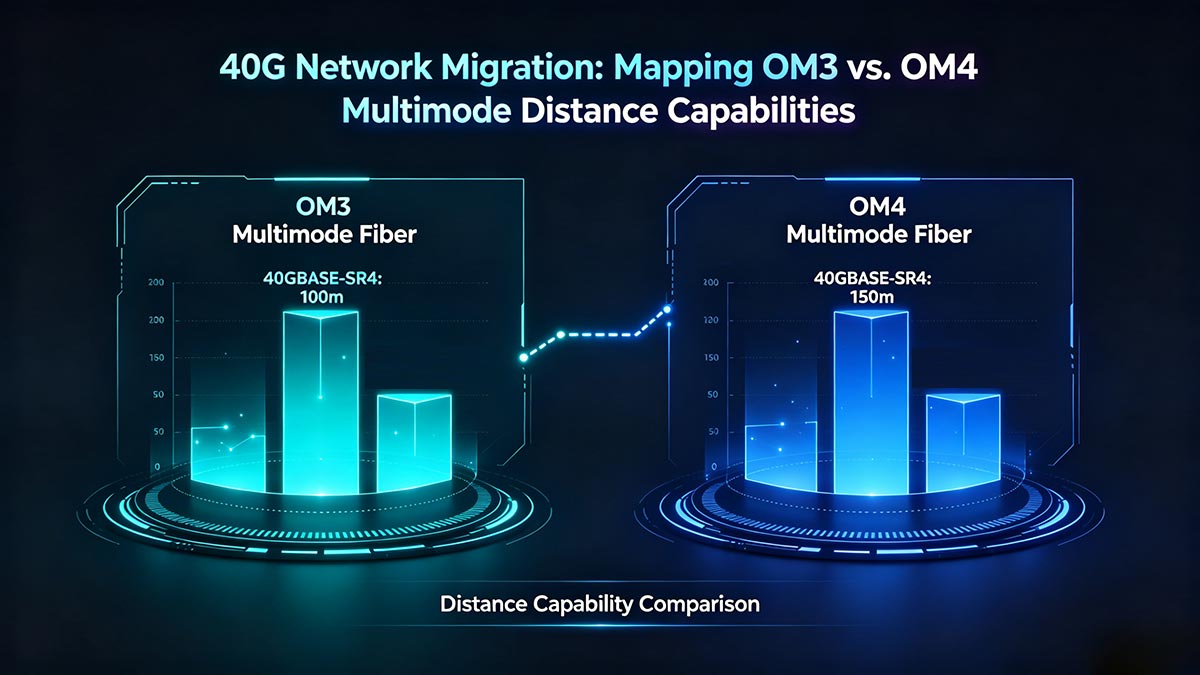 40G Network Migration Mapping OM3 vs. OM4 Multimode Distance Capabilities