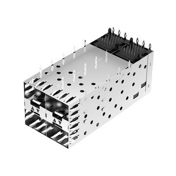 LP22AC01201 SFP 2x2 Cage Connector Press-Fit With Inner Light Pipe