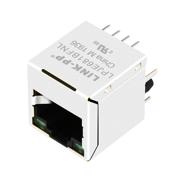 Green/Green LED 1X1 Port Vertical RJ45 Jack Connector without Integrated Magnetics