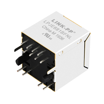 Green/Green LED 1X1 Port Vertical RJ45 Jack Connector without Integrated Magnetics