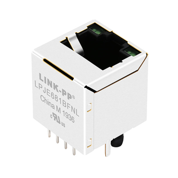 Green/Green LED 1X1 Port Vertical RJ45 Jack Connector without Integrated Magnetics